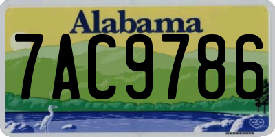 AL license plate 7AC9786