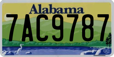 AL license plate 7AC9787