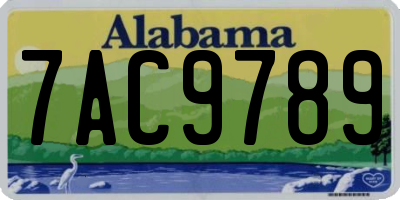 AL license plate 7AC9789