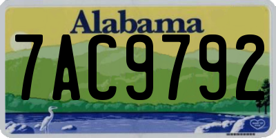 AL license plate 7AC9792