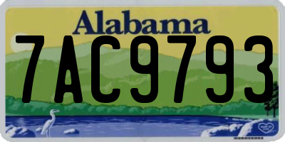 AL license plate 7AC9793