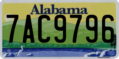 AL license plate 7AC9796
