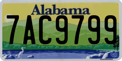 AL license plate 7AC9799