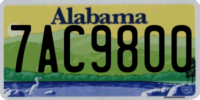 AL license plate 7AC9800