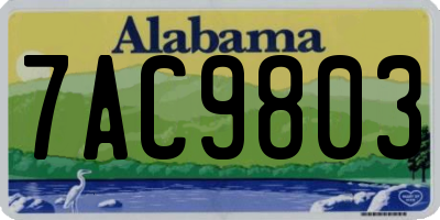 AL license plate 7AC9803