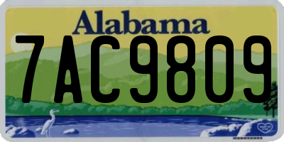 AL license plate 7AC9809