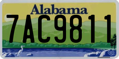 AL license plate 7AC9811