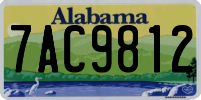 AL license plate 7AC9812