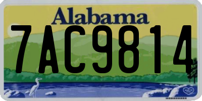 AL license plate 7AC9814