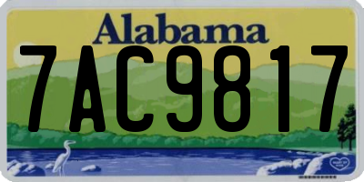 AL license plate 7AC9817
