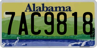 AL license plate 7AC9818