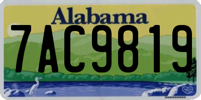 AL license plate 7AC9819