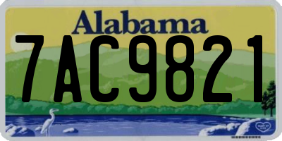 AL license plate 7AC9821