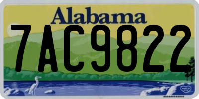 AL license plate 7AC9822