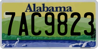 AL license plate 7AC9823