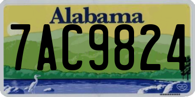 AL license plate 7AC9824