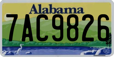 AL license plate 7AC9826