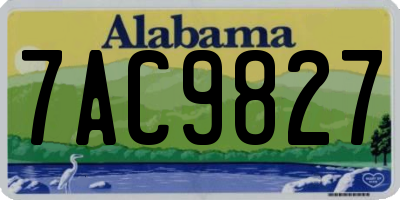 AL license plate 7AC9827