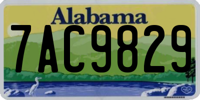 AL license plate 7AC9829