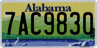 AL license plate 7AC9830