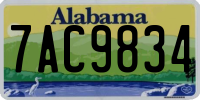 AL license plate 7AC9834