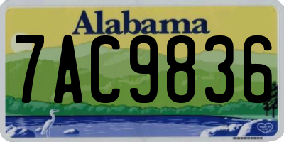 AL license plate 7AC9836