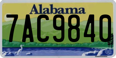 AL license plate 7AC9840