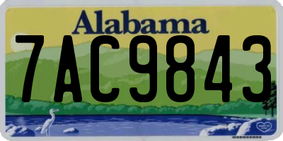 AL license plate 7AC9843