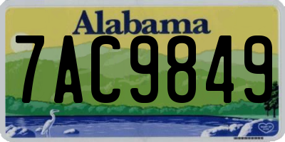 AL license plate 7AC9849
