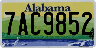 AL license plate 7AC9852