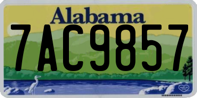 AL license plate 7AC9857