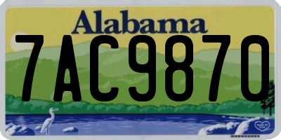 AL license plate 7AC9870