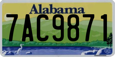 AL license plate 7AC9871