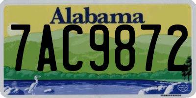 AL license plate 7AC9872