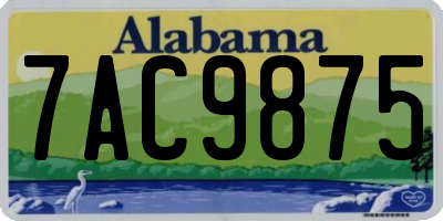 AL license plate 7AC9875