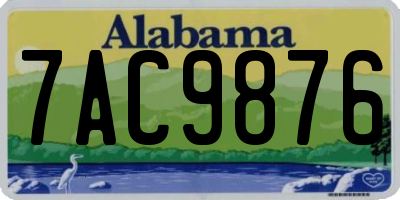 AL license plate 7AC9876