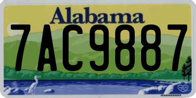 AL license plate 7AC9887