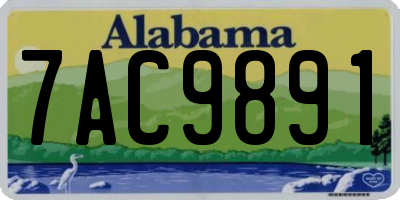 AL license plate 7AC9891