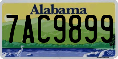AL license plate 7AC9899