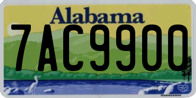 AL license plate 7AC9900
