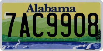 AL license plate 7AC9908