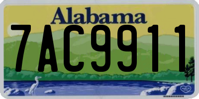 AL license plate 7AC9911