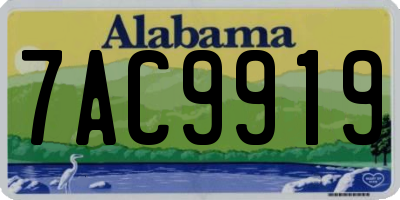 AL license plate 7AC9919