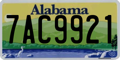 AL license plate 7AC9921