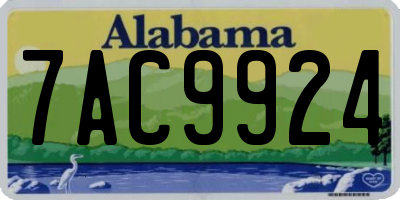 AL license plate 7AC9924