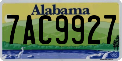 AL license plate 7AC9927