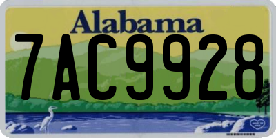 AL license plate 7AC9928