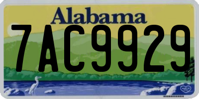 AL license plate 7AC9929