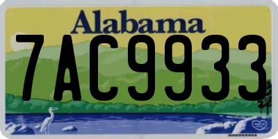 AL license plate 7AC9933