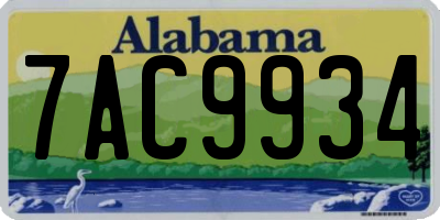 AL license plate 7AC9934